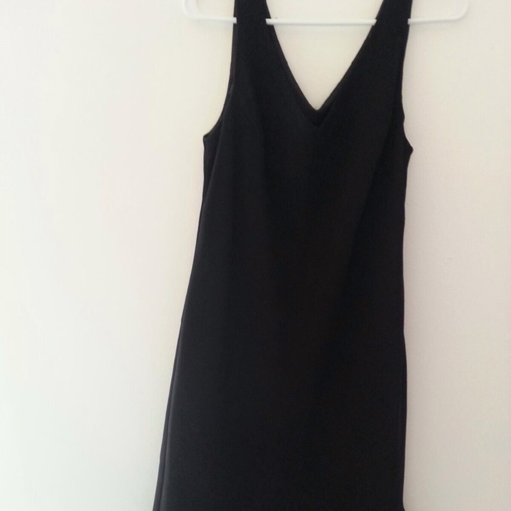 Little black cocktail dress w/fringe beads bottom